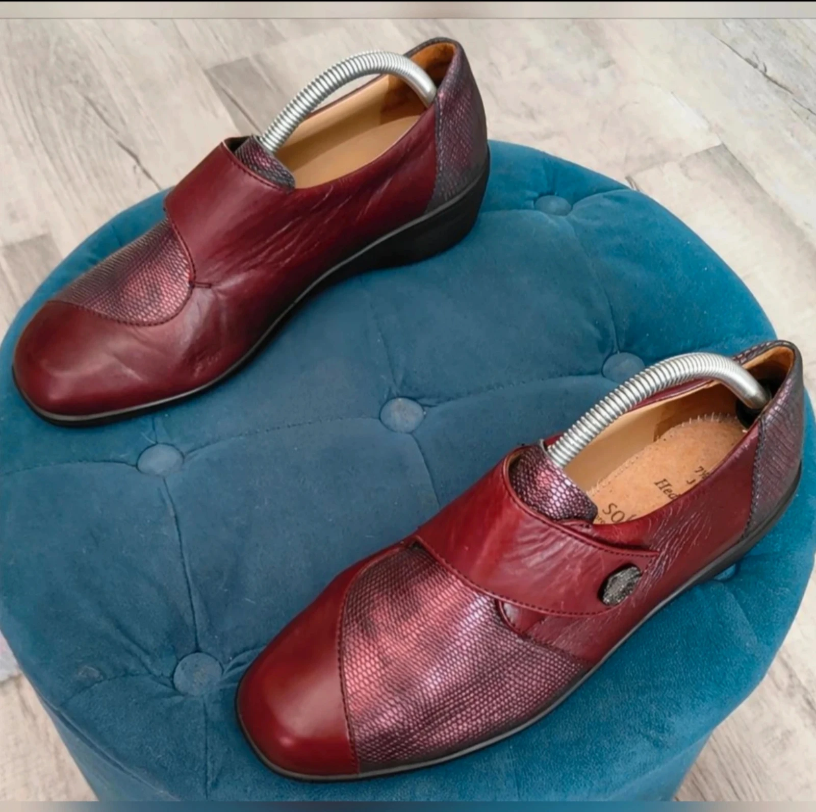 Burgundy red strappy shoes Solidus Hedda size 40.5 – photo 4
